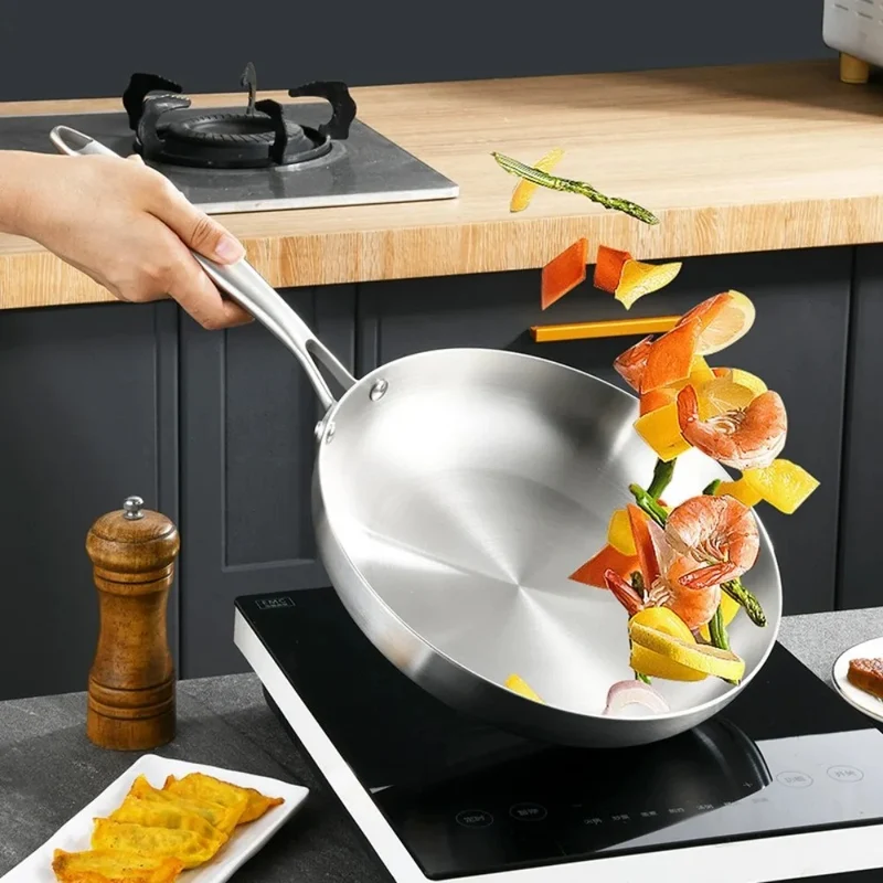 POELE INOX Professionnelle - Cuisson Saine & Performance