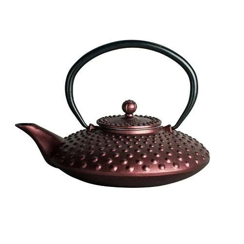 THÉIÈRE EN FONTE (STYLE JAPONAIS)ROUGE PLATE