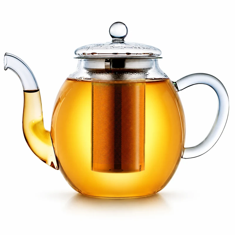 Théière en Verre Filtre Inox 1L