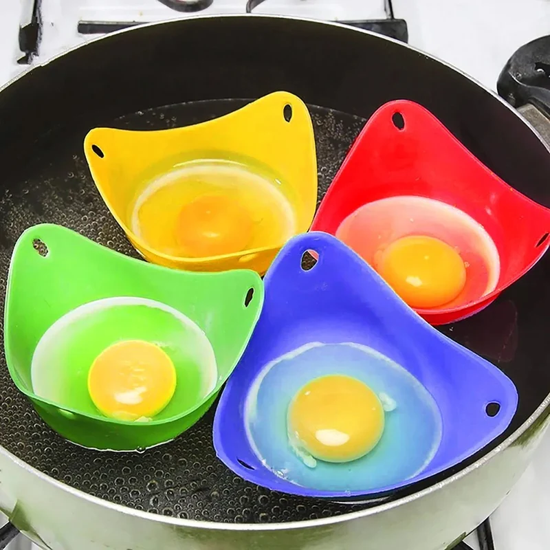 Cuiseur Œuf sans Coquille - Pocheuse à Œuf Lot de 4 Pièces