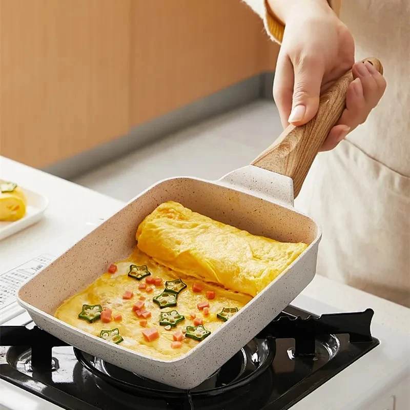 POELE Anti Adhesive - Rectangulaire pour Omelette Parfaite