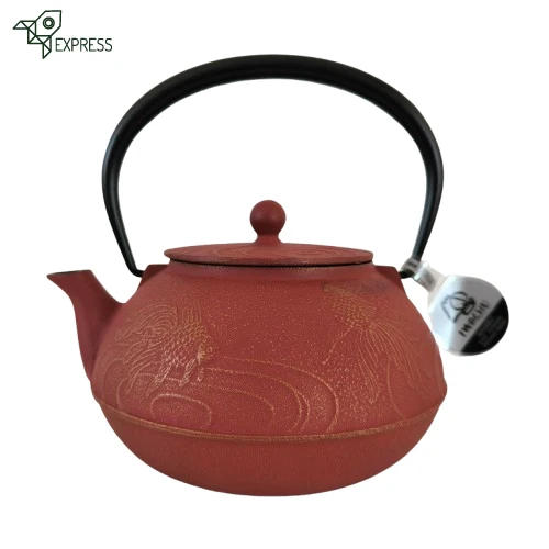 Théière Rouge en Fonte Iwachu Kingyo 1.2L