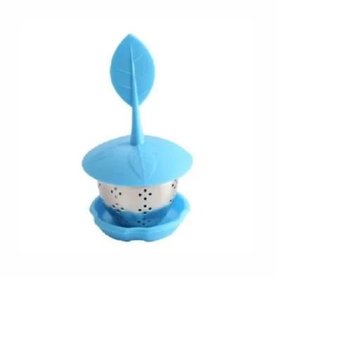 INFUSEUR À THÉ INOX AVEC SUPPORT (SILICONE)