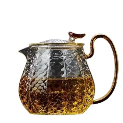 Belle Théière en Verre avec Filtre intégré