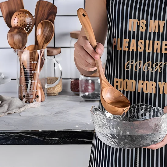SPATULE EN BOIS | TECKSPOON™ Lot de 7 Pièces