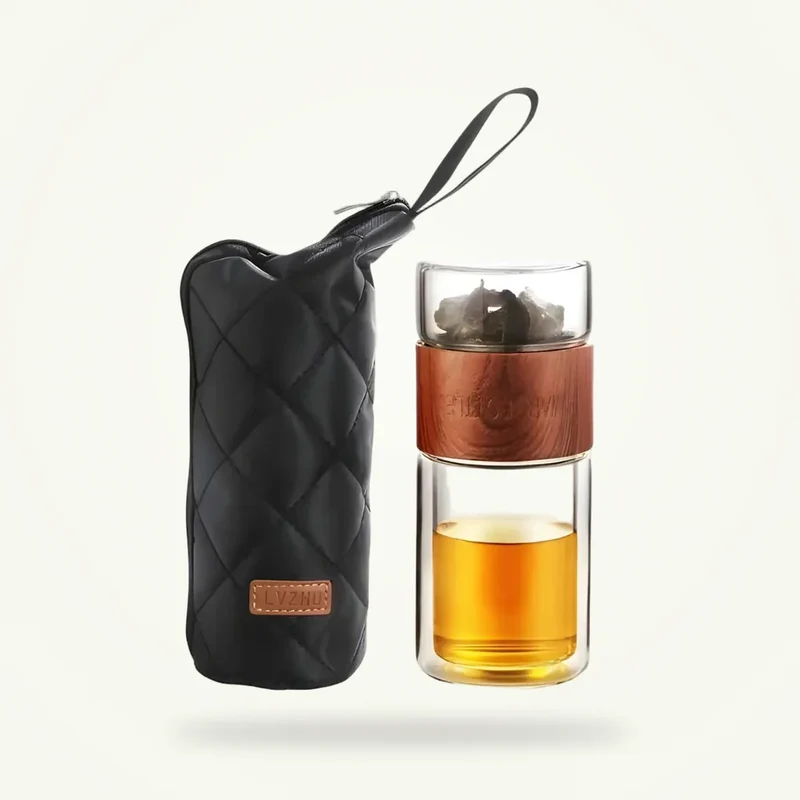 Thermos à Thé en Verre à Double Paroi