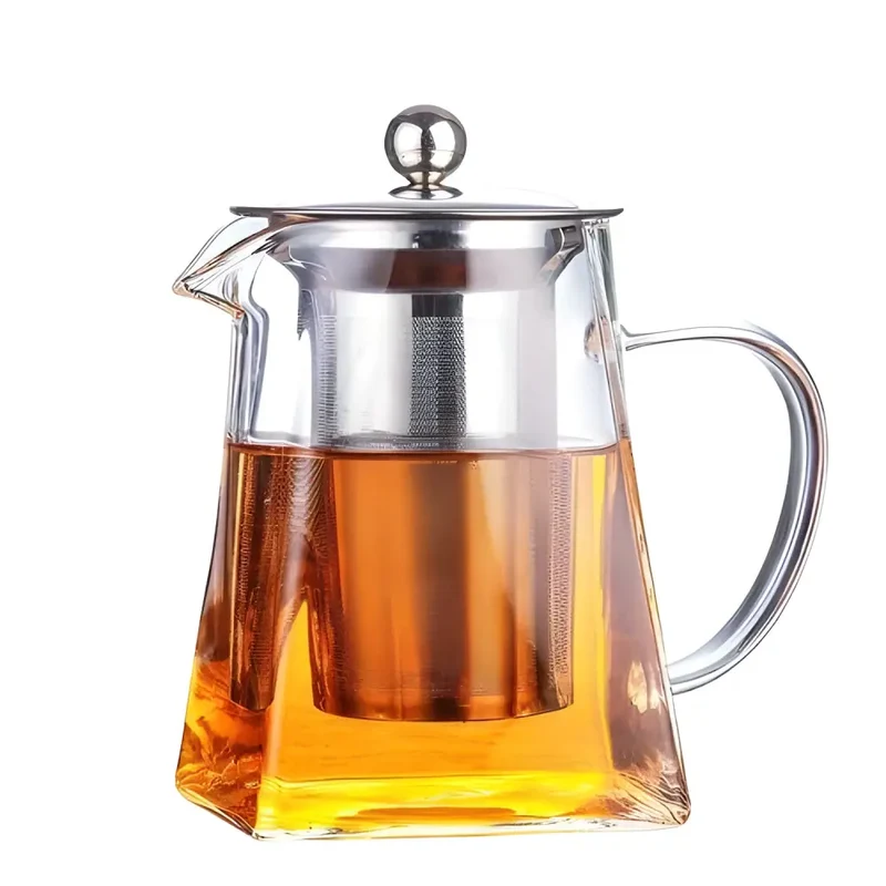 Théière en Verre avec Filtre Pratique