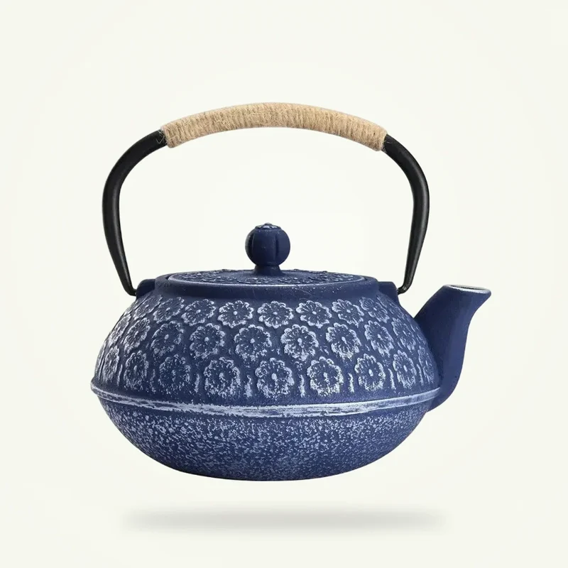 La Théière en Fonte Japonaise Bleue