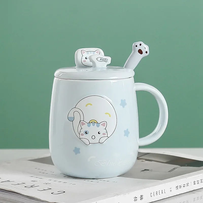 Mug Chat Avec Couvercle 400ml