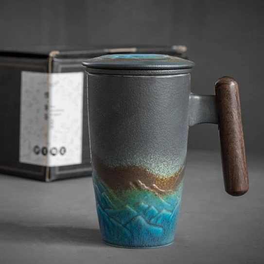 Tasse en Céramique Fait Main Tisanière 350ml