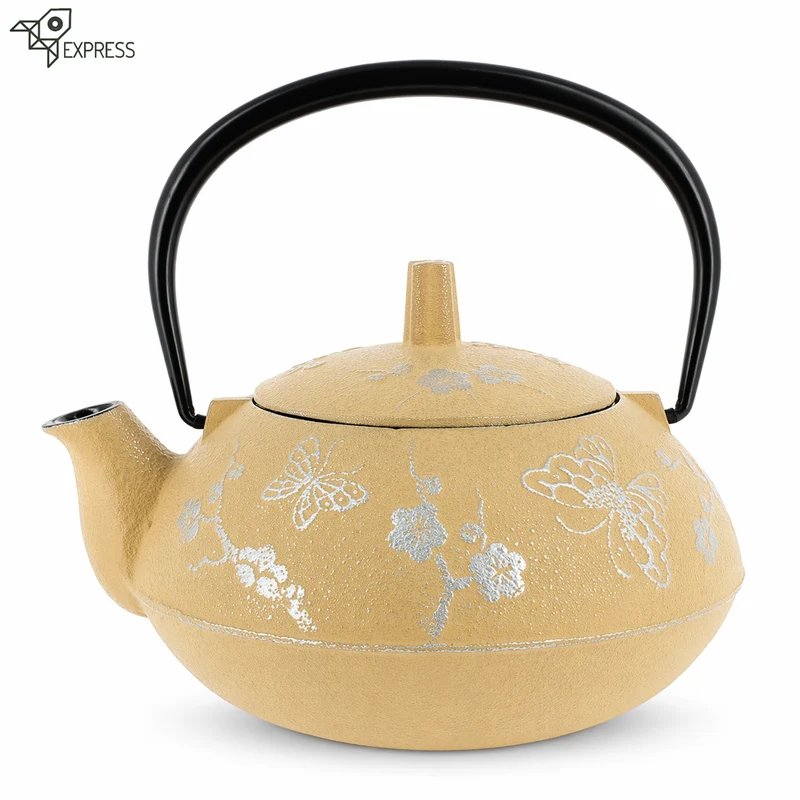 Théière en Fonte jaune Iwachu Papillon Cho 600ml