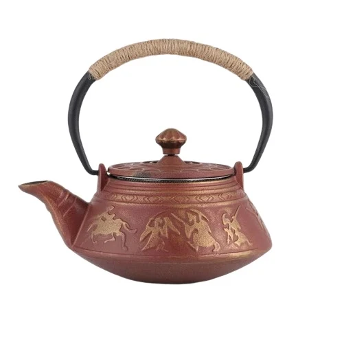 THÉIÈRE EN FONTE ROUGE DRAGON