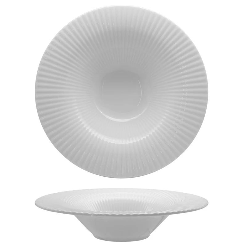 30 cm - Daisy Jupiter Piatto Pasta In Porcellana - Set 6 Pz