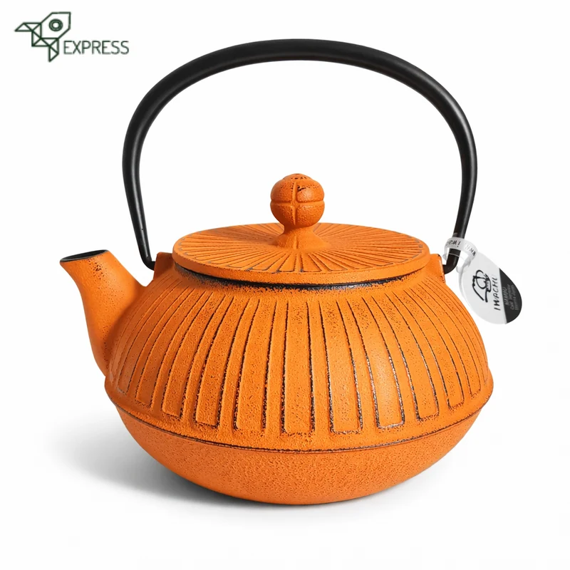 Théière en Fonte Orange Iwachu Kiku 650ml