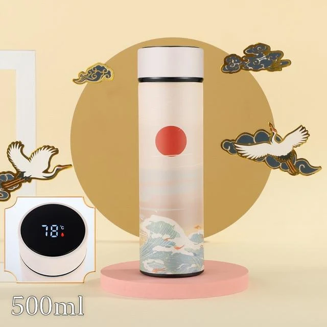 Bouteille Thermos Isotherme Avec Affichage de Température 450ml