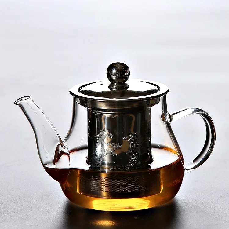 Théière en Verre Infuseur Inox 400ml
