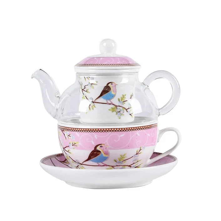 Théière Solitaire Verre et Porcelaine 360ml