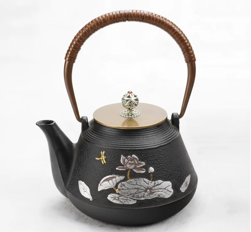 THÉIÈRE EN FONTE FLORA