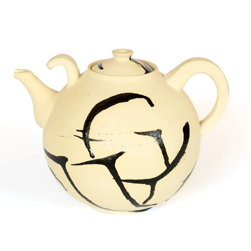 Théière de Potier Grès blanc 1,55L