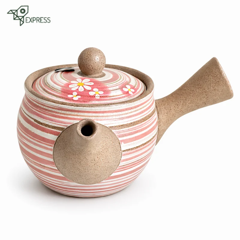 Théière Japonaise Rose et Blanche Tokoname 310ml