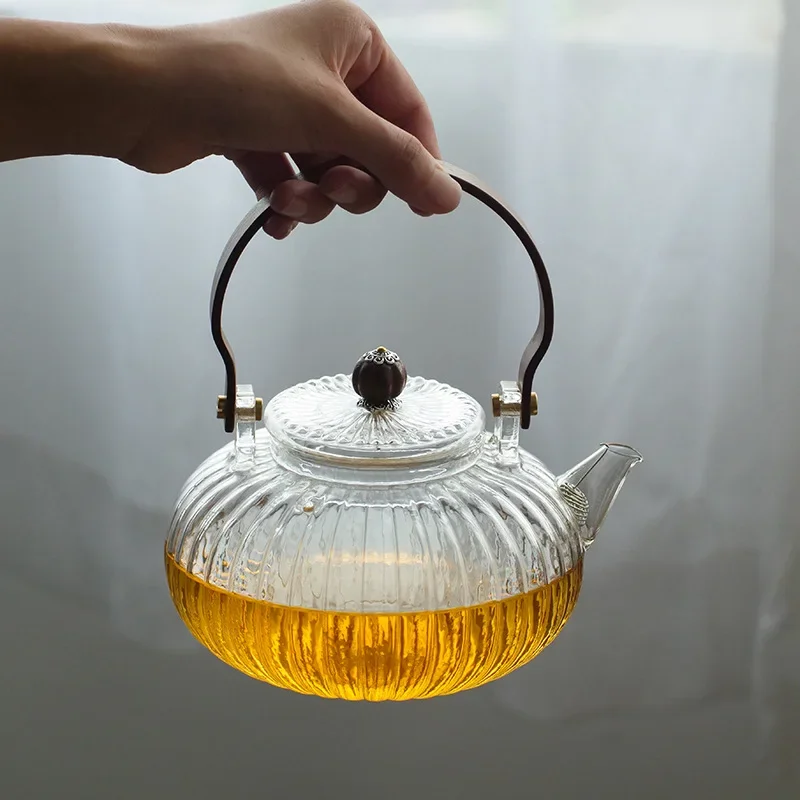 Bouilloire théière en verre sans plastique 850ml