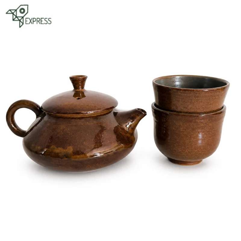 Théière en Céramique Artisan et tasses 460ml
