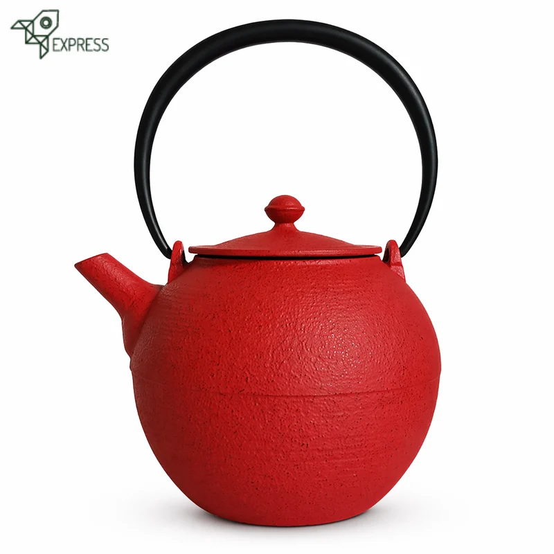 Théière en Fonte Rouge Wazuqu Hikime 950ml