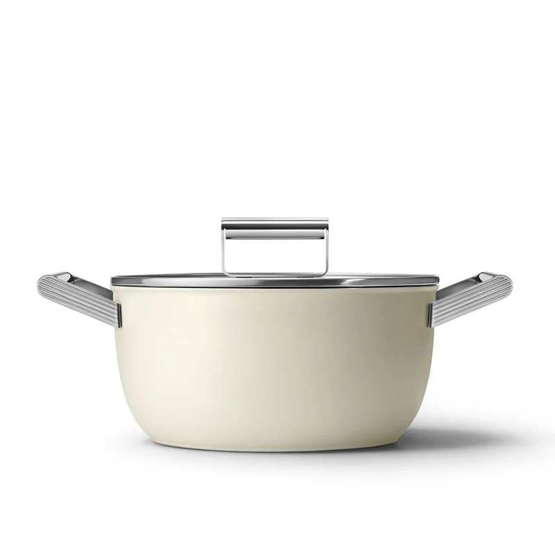 24 cm - Cookware Casseruola Alta Antiaderente Ceramico In Alluminio Con Coperchio