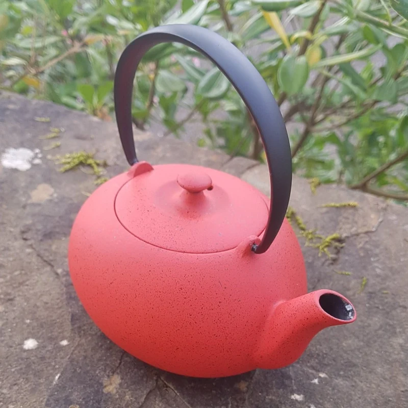 Théière en Fonte Rouge Intérieur Émaillé Wazuqu Fuku 550ml