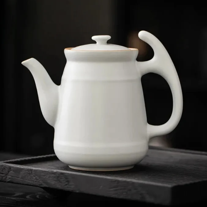 Théière en Céramique Blanche avec Filtre 660ml