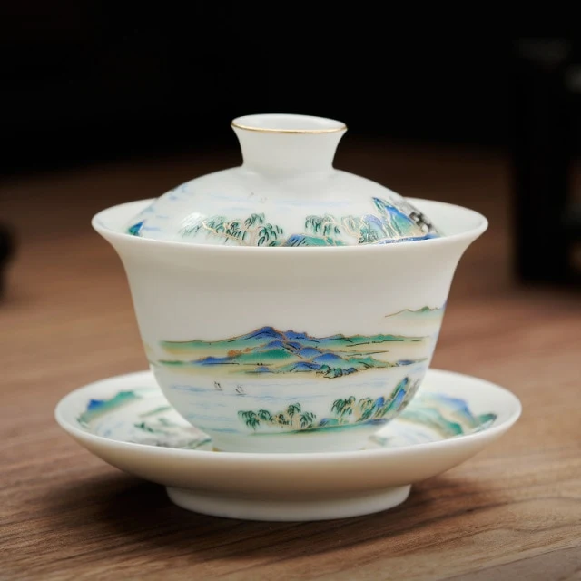 Théière Chinoise Gaiwan Porcelaine 180ml