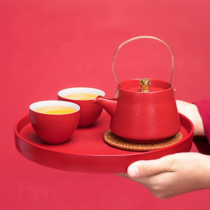 Service à Thé Chinois Rouge 200ml