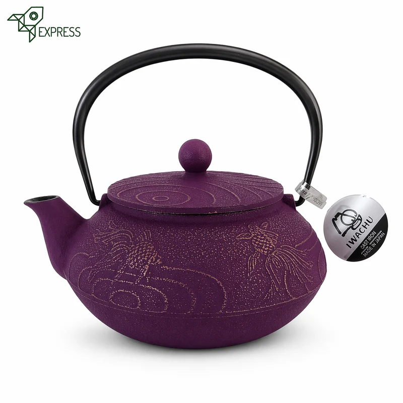 Théière en Fonte Japonaise Violette Iwachu Kingyo 600ml