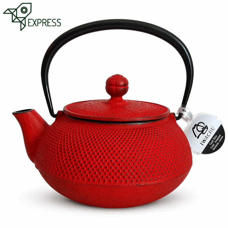 Théière en Fonte Japonaise Rouge Iwachu Arare 600ml