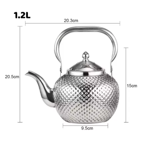 Théière en Inox Avec Filtre Inox 1.2/1.5/2L