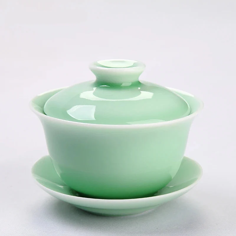 Théière Chinoise Gaiwan Vert Celadon 130ml