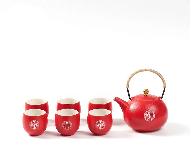 Service à Thé Rouge Théière 600ml