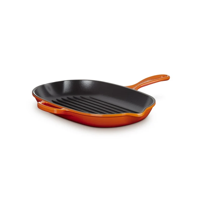 32 cm - Evolution Skillet Bistecchiera Ovale In Ghisa Vetrificata