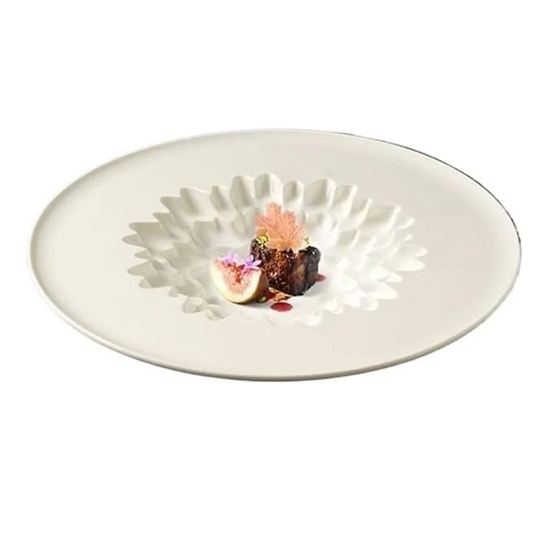 28.7 cm - Magnesium Cave Piatto Presentazione In Porcellana Set 2 Pz