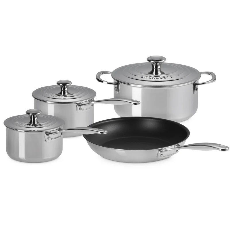 Evolution Set Pentole e Padelle In Acciaio Inox Set 4 Pz