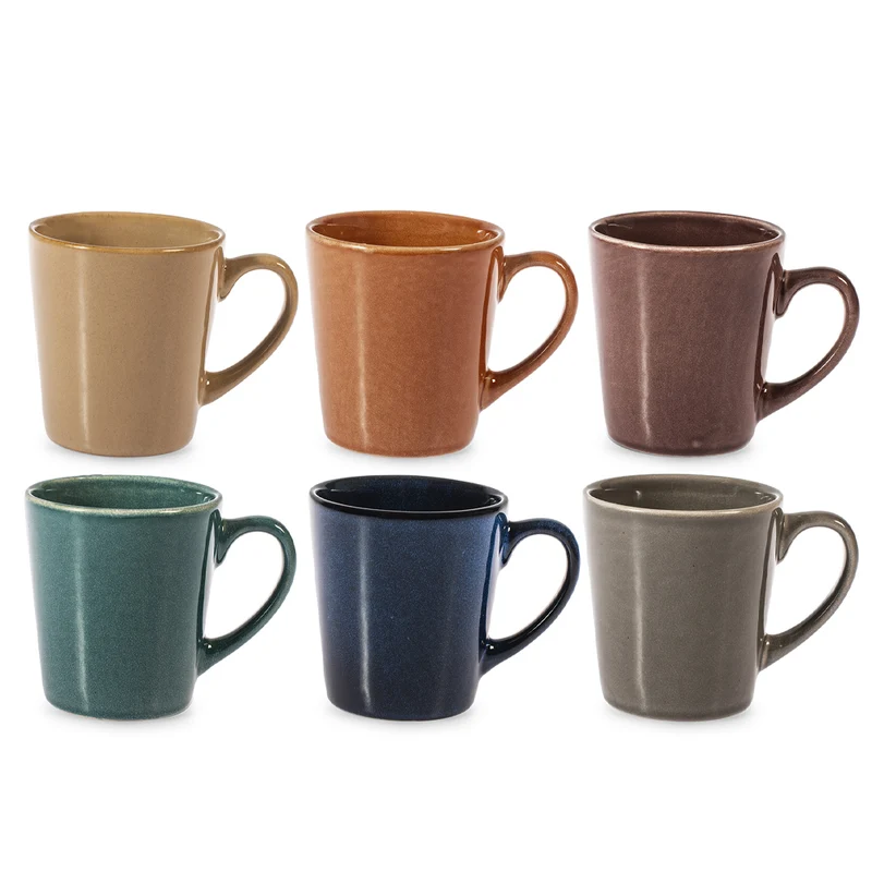 20 cl - Tierra Tazza Té Colori Assortiti In Stoneware Set 6 Pz