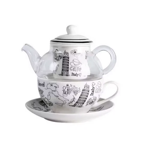 Théière Solitaire en Verre Italienne 360ml