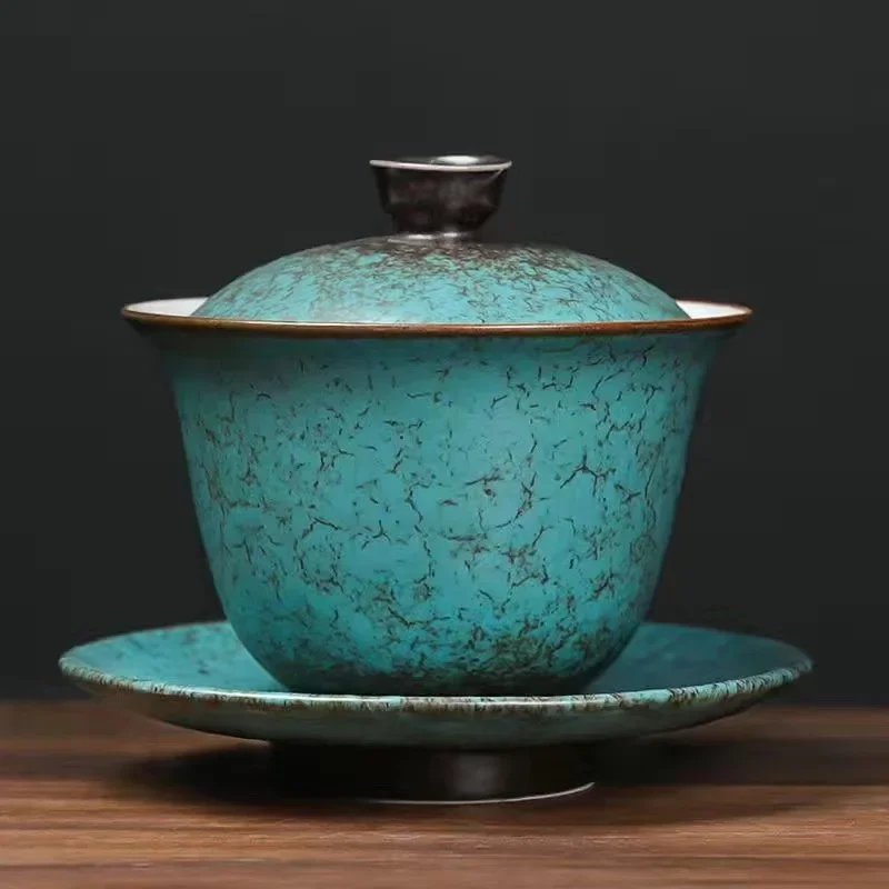 Théière Chinoise Gaiwan Bleu-vert 100-150ml
