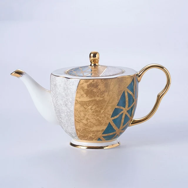 Service à Thé Art Déco Théière Porcelaine 1L