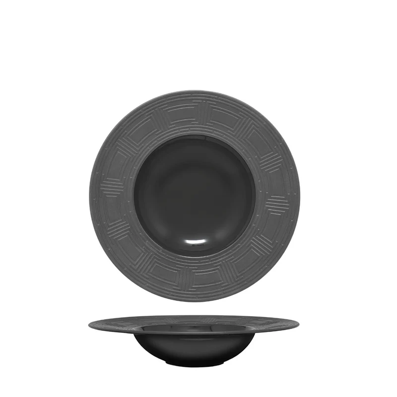 23 cm - Labyrinth Piatto Fondo Gourmet In Porcellana Set 4 Pz