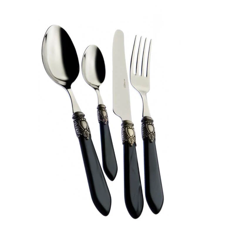 Oxford Servizio Posate Ghiera Argentata Acciaio Inox - Set 24 Pz