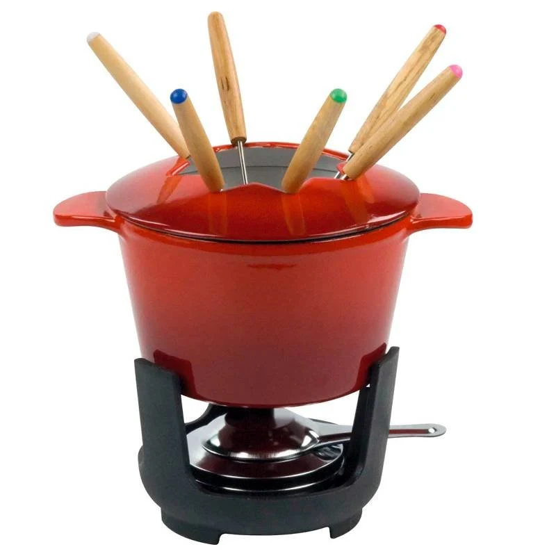 Normandie Set Fonduta In Ghisa - Set 10 Pz