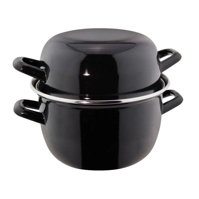 Cocotte Per Molluschi In Porcellana Con Coperchio In Ferro