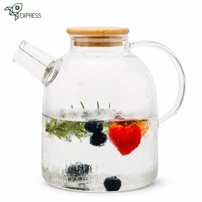 Théière en Verre Pour Fleur de Thé 1L-1.8L