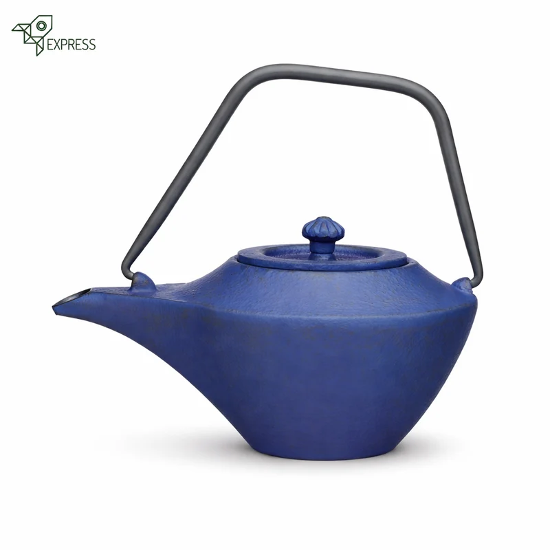Théière Orientale en Fonte Bleue 450ml